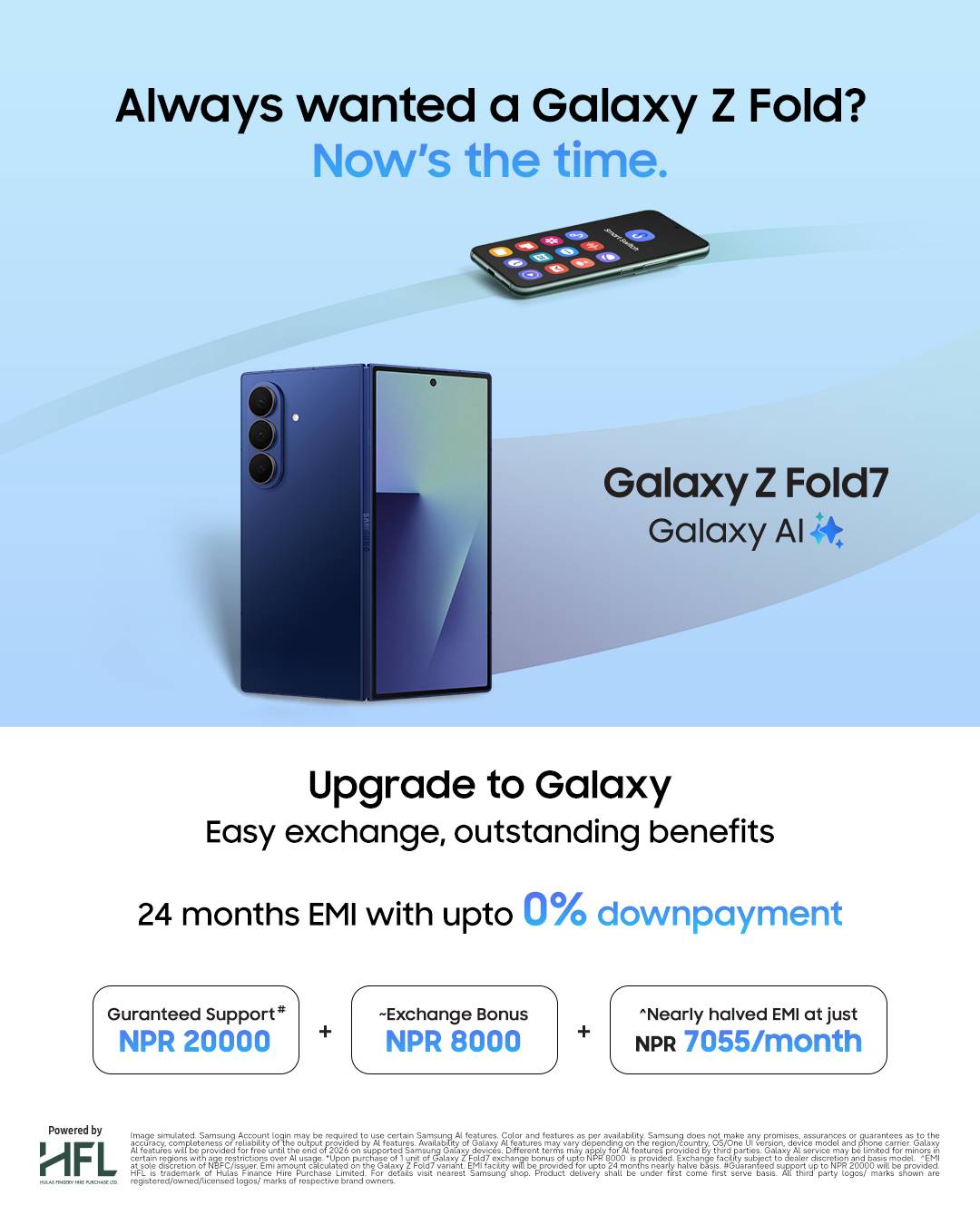 Upgrade to Galaxy Z Fold7 in Nepal